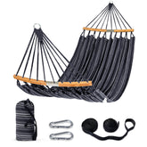 SUNCREAT Double Hammock front view in dark gray