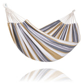 SUNCREAT Outdoor Hammock Coffee Stripes front view