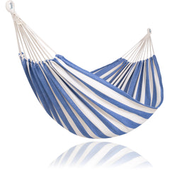 SUNCREAT X-Large Blue & White Striped Hammock front view