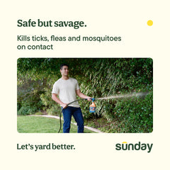 SUNDAY Nix Ticks Yard Spray 32oz orange bottle front view