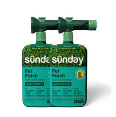 SUNDAY Pet Patch 42 Fl Oz pack front view with hose-end sprayer