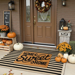Sungea Fall rug placed at a front door entrance