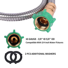Sunifier Metal Garden Hose 6 ft rolled up for storage