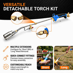 SuniqFyre propane torch with 10-foot high-pressure hose