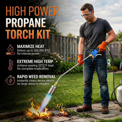 SuniqFyre propane torch with detachable extension rod side view