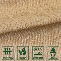 SUNLAX Sun Shade Sail 10' x 10' displayed in garden setting