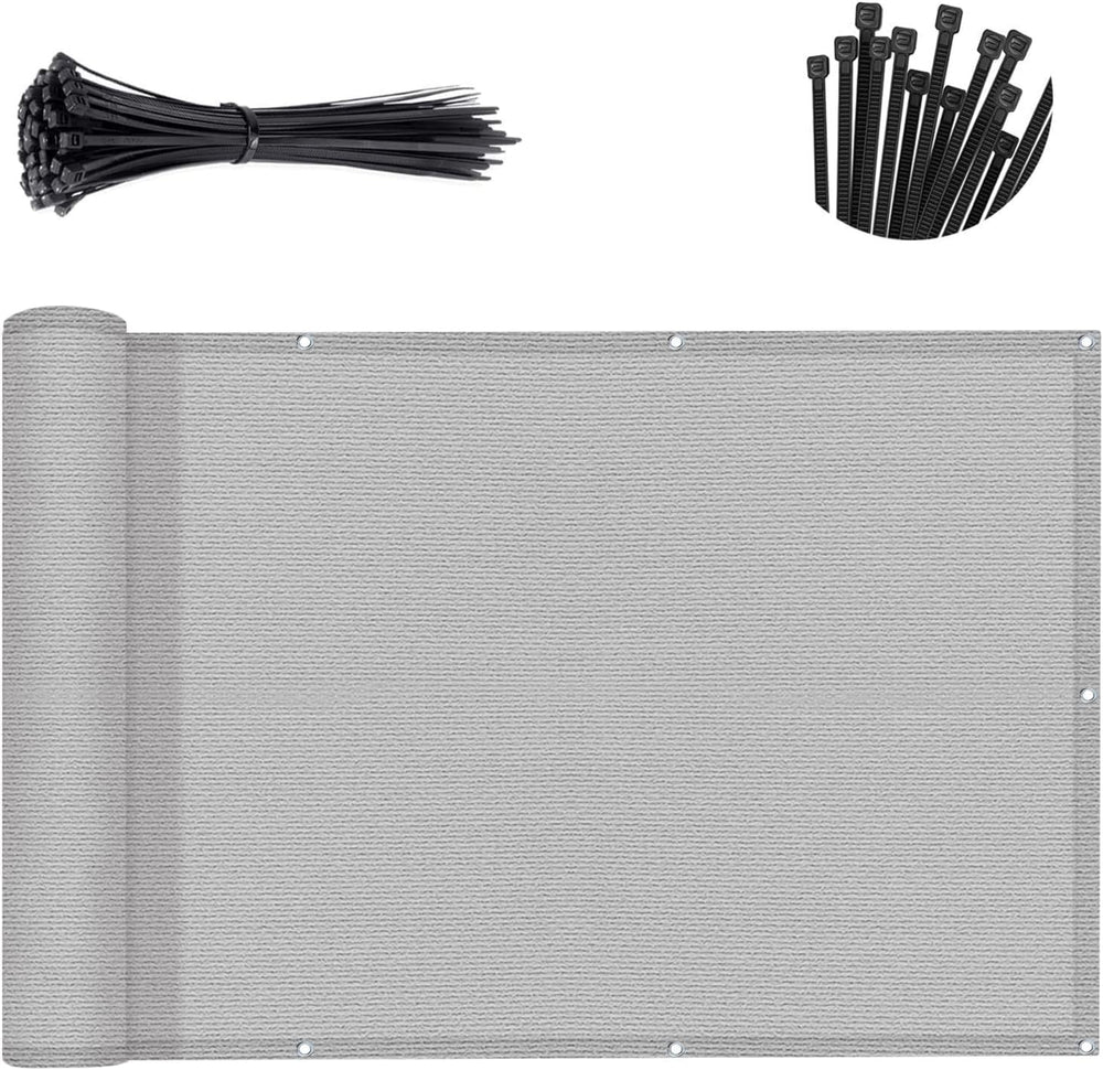 SUNNY GUARD 3' x 10' Balcony Privacy Screen in Light Gray
