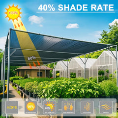 SUNNY GUARD 6 x 8 FT Sun Shade Cloth in garden setting