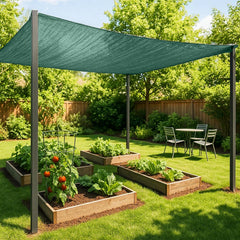 SUNNY GUARD shade cloth 6 x 8 FT green HDPE mesh front view