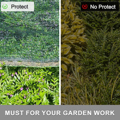 SUNNY GUARD shade cloth 6 x 8 FT green HDPE mesh in garden