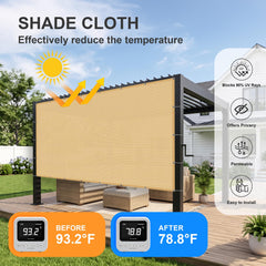 SUNNY GUARD Shade Cloth 6'x10' Sand close-up of grommets