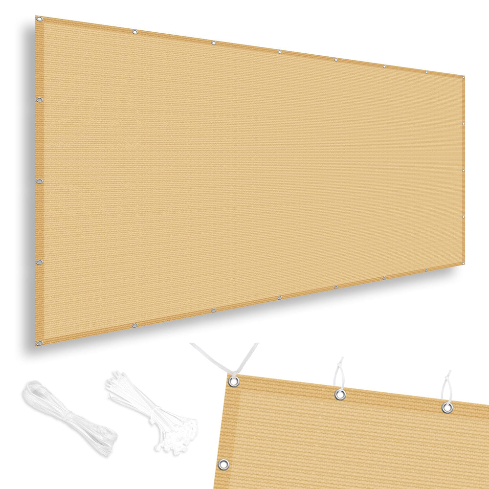 SUNNY GUARD Shade Cloth 6'x10' Sand front view