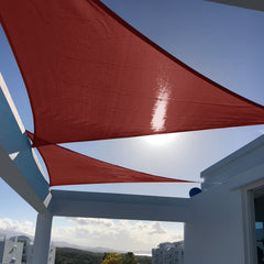 SUNNY GUARD Triangle Shade Sail Terra Red front view
