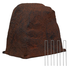 Sunnydaze Decor 11" H Small Faux Landscape Rock Cover in brown