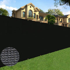 Sunnyglade 6 ft x 50 ft black privacy screen fence front view
