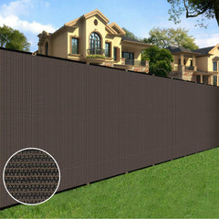 Sunnyglade 6 ft x 50 ft Privacy Screen Fence in brown front view