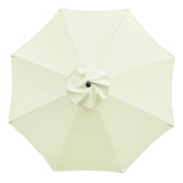 Sunnyglade 9ft patio umbrella replacement canopy beige front view