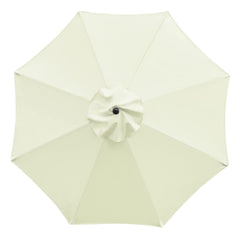 Sunnyglade 9ft patio umbrella replacement canopy beige front view
