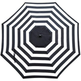 Sunnyglade 9ft patio umbrella replacement canopy black and white front view