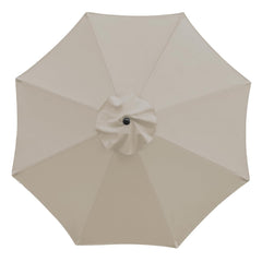 Sunnyglade 9ft Patio Umbrella Replacement Canopy light brown top view