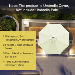 Sunnyglade 9ft umbrella canopy in garden setting