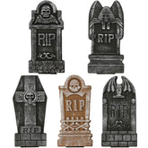 Sunnyglade Halloween Foam Tombstones front view with RIP markings