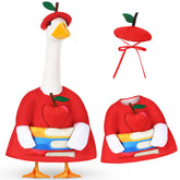 Sunnymove Halloween Goose Outfit Set with apple hat and book pillow T-shirt