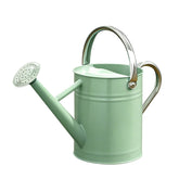 SunnyTong Metal Watering Can front view in cream green