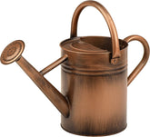SunnyTong Metal Watering Can front view with copper finish