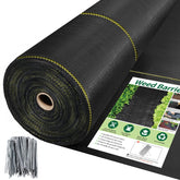 Sunocity 4ft x 100ft black woven weed barrier fabric roll