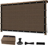 Sunocity 8' X 16' mocha shade cloth front view