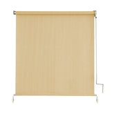 sunoff Outdoor Roller Shades front view in wheat colour