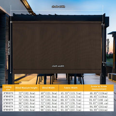 sunoff Outdoor Roller Shades installation with poles