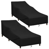 SunPatio chaise lounge cover black front view