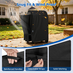 SunPatio Grill Cover on a Pit Boss grill outdoors