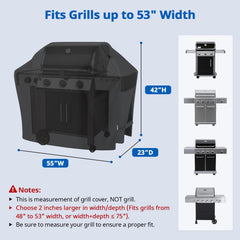 SunPatio grill cover with handles and straps