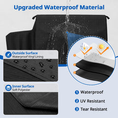 SunPatio Grill Cover with sturdy handles and windproof straps