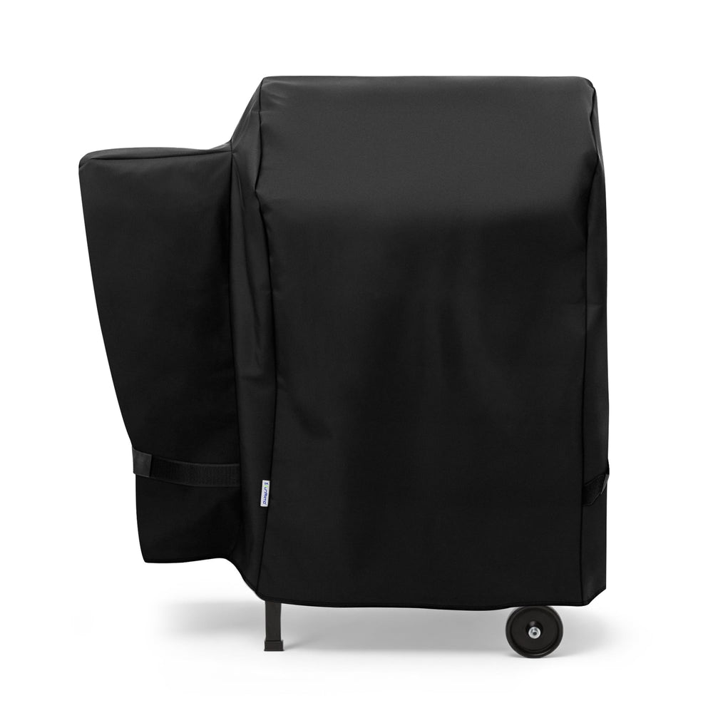 SunPatio Heavy Duty Waterproof Grill Cover front view in black