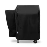 SunPatio Heavy Duty Waterproof Grill Cover front view in black