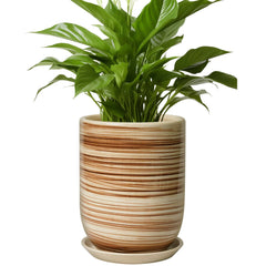 SUNPOTFOR 8 Inch Ceramic Planter Yellow front view