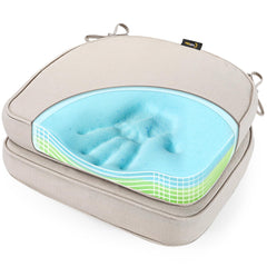 SUNROX Gel Memory Foam Chair Cushion front view, cream colour