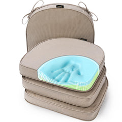 SUNROX Gel Memory Foam Chair Cushion front view, Husk Birch