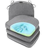 SUNROX Gel Memory Foam Chair Cushion Set of 4 in Heather Charcoal