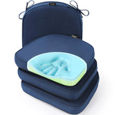 SUNROX Gel Memory Foam Chair Cushion Set of 4 in navy color