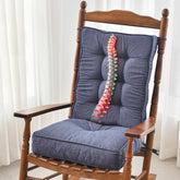 SUNROX Memory Foam Rocking Chair Seat Cushion Set in Heather Indigo