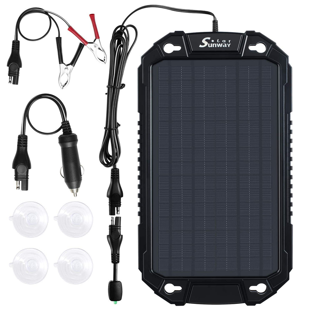 Sunway Solar Car Battery Charger 8W front view