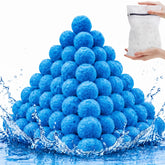 Sunwinx 3.6 lb pool filter balls in blue colour, front view