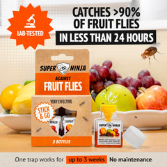 Super Ninja fruit fly traps with natural attractant