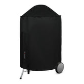 Suphomeware 26 Inch Kettle Grill Cover black front view