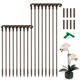 SupKing 16Pcs brown plant support stakes set on a white background